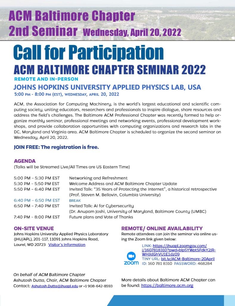 ACM Seminar flyer